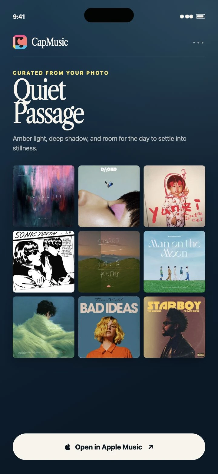 CapMusic product preview